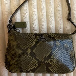 Brand new coach snake skin mini bag